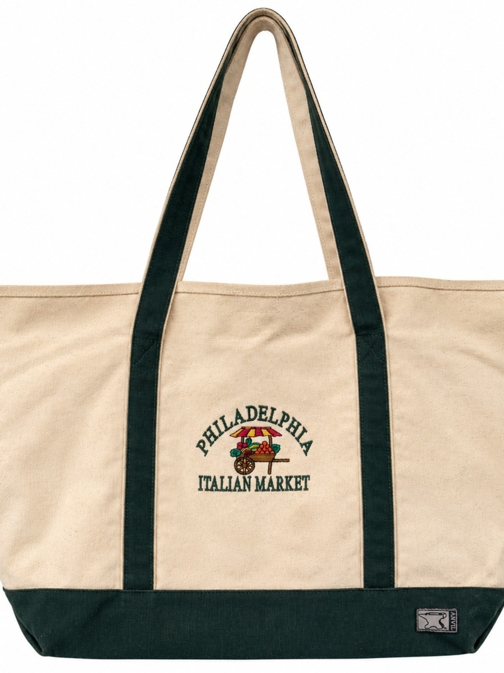 Canvas Tote - Philadelphia Italian Market 19"w Vintage 1990s